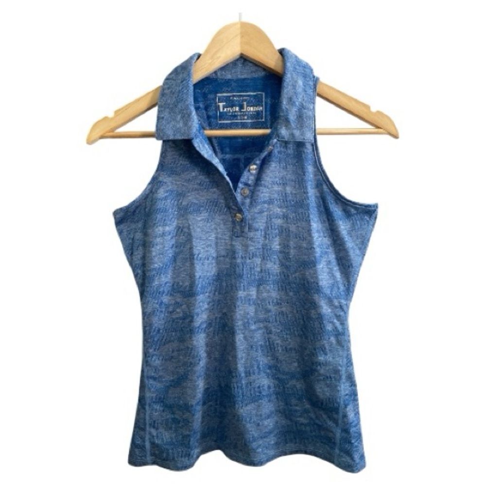 Taylor Jordan Racerback Royal Blue Ghost Camo Sleeveless Top Extra Small